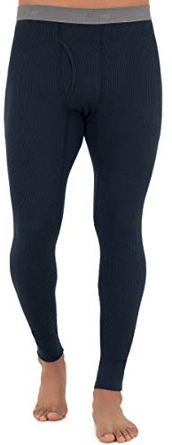 Fruit of The Loom Men's Recycled Waffle Thermal Underwear Bottom, Navy, Small