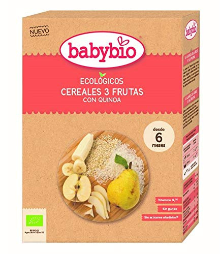 Papilla de Cereales y 3 Frutas Bio babybio 200 g
