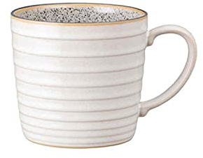 Denby Studio Grey White Ridged Mug