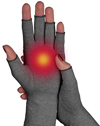 SULPO Kompressionshandschuhe - Warme Handschuhe, fingerlos - Handbandage zur Linderung von Rheuma, Arthrose, Arthritis, Sehnenscheidenentzündung, Karpaltunnelsyndrom - Größen: S, M, L