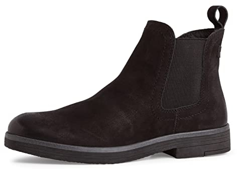 Tamaris Damen Chelsea Boots, Frauen Stiefeletten,TOUCHit-Fußbett,flach,Boots,Stiefel,Bootee,Booties,halbstiefel,Kurzstiefel,Black,38 EU