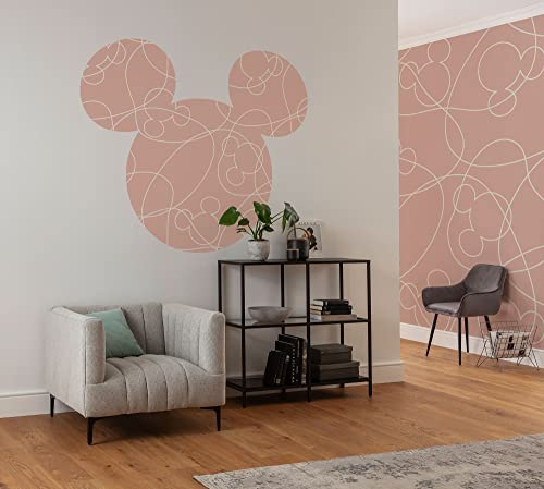 Komar Carta da parati fotografica in tessuto non tessuto, motivo Mickey on Detours, dimensioni 200 x 250 cm (larghezza x altezza), Disney, cameretta dei bambini, carta da parati per bambini