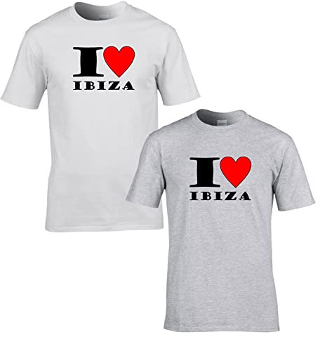 I Love Ibiza T Shirt Spanish Beech Continental Love Archipelago Island European Sea Holliday Unisex Gift Adults Kids Tee Top Heather Grey