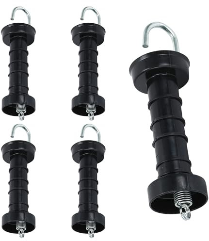 5 x Electric Fence Handles, Electric Fence Gate Handles, Electric Fence Spring Gate Handles, Electric Fence Gate Handle for Pasture Ranch Electronic Fence Accessories