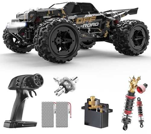 DEERC 9309E 1/16 All Terrain Fast RC Cars for Adults 40KPH,4WD Electric Off-Road Remote Control Monster Truck,2.4Ghz High Speed Car,Waterproof Monster Truck with 2 Batteries for Boys & Kids