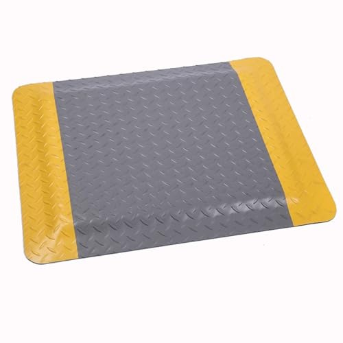 Anti-Ermüdungsmatten for Die Industrie, Robuste Sicherheitsmatte for Stehen, Unterstützung Bei Bein- Und Rückenschmerzen, Extrem Langlebige Ermüdungsmatten for Fließbänder(Grey,60x90cm)