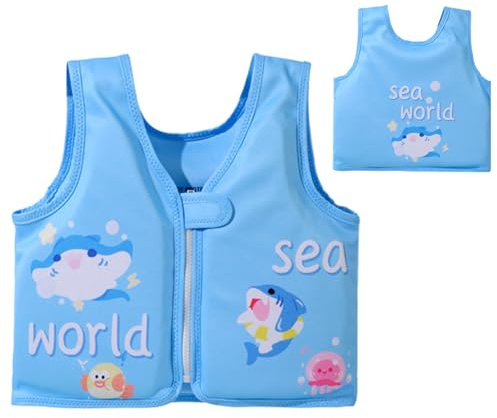 Xistuoz Chaleco de piscina para niños, flotadores de seguridad para piscina para niños, dispositivos de flotación ligeros, flotadores de agua ergonómicos para natación, lago, playa, río, bañera y agua