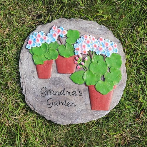 SBJKLYRN Pietra calpestabile da Giardino， Pavimentazioni Decorative for Esterni in Stile Rustico, in Resina Ecologica, for vialetti e percorsi da Giardino.(Style1,1PC)