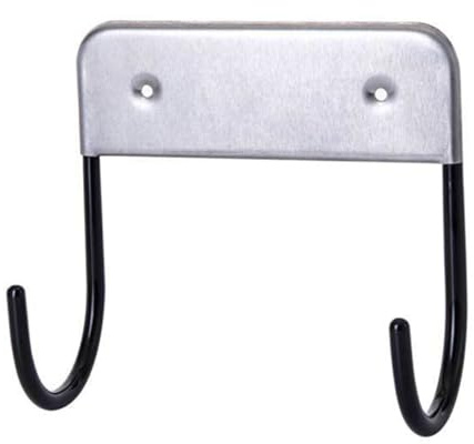 Healifty Soporte de Pared de Acero Inoxidable para Tabla de Planchar y Plancha Gancho Doble Resistente Colgador Montaje Fácil para Puerta o Pared Hogar y Hotel Capacidad Alta Medidas