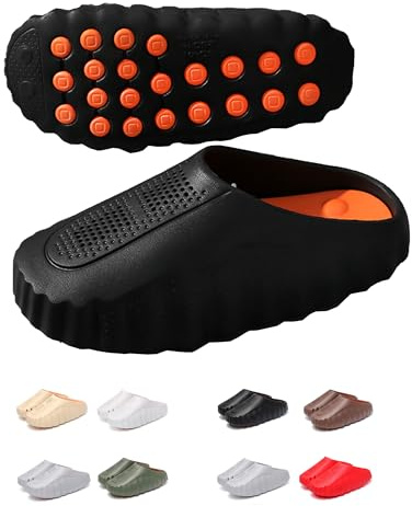 PZPUE Cloud Slides - Zuecos para mujeres y hombres, sandalias de plataforma de suela gruesa, plantilla de masaje acolchada, soporte de arco, antideslizantes, transpirables, pantuflas de verano para