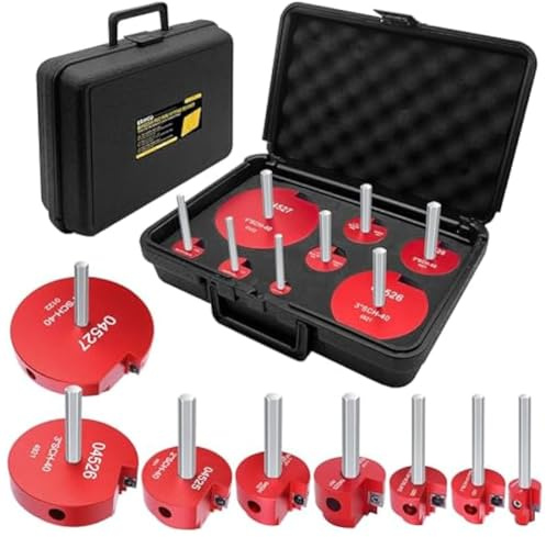 NONDK Kit Escariador Tuberías PVC 8 Piezas, Protector Accesorios PVC, Protector Enchufes PVC, Apto para Herramienta Escariadora Tuberías PVC Taladro Estándar 1/2 Pulgada