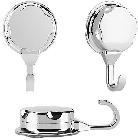 3 Pezzi Gancio Appendiabiti da Parete, Attaccapanni Impermeabile Ultra Resistente per Bagno Cucina Garage, Organizzatore di Archiviazione con Supporto Singolo Antivento