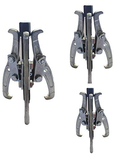 FAST WORLD SHOPPING ® Set 3 Estrattori Da 75Mm 100Mm 150Mm Per Estrazione Cuscinetti A Sfera Interni Cuscinetti Esterni Estrattori 3 Griffe Braccia Leve Asse Centrale Strumento Rimozione Meccanico