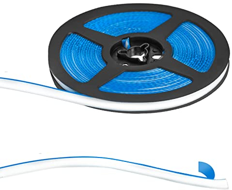 Moulures Auto-adhésives Blanc Carreaux de Céramique Ruban Céramique Anti-moisissure 6M*8MM pour Cuisine,Salle de Bain,Décoratif Sol Bord Mural