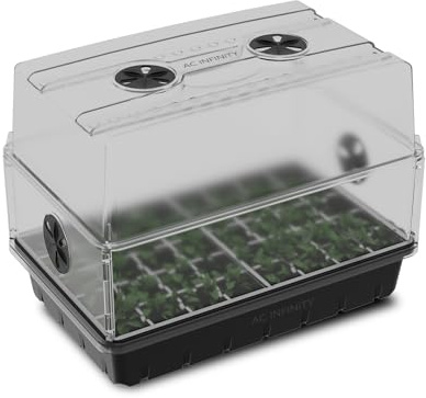 AC Infinity Humidity Dome, Heavy-Duty Germination Kit with 3 mm Thickest Dome, Sturdy Drip Tray, 5x8 Cell Seedling Tray, Vented Height Extension Panels, for Seed Starting, Propagation, Cloning Plants
