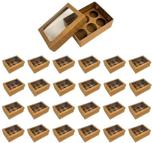Sweet Gourmet Presentförpackningar 115x85x40mm (25) - Box för kakor, kakor, presenter - Brun