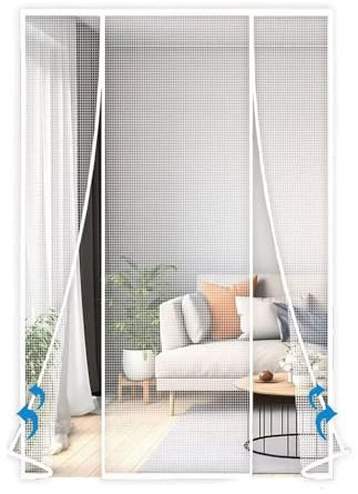 Insect Protection Fly Screen Roller Blind Door Insect Protection Roller Blind, 130x270cm with Heavy Duty mesh - White