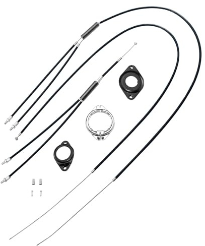TSTRAUM Set Kit Cavi per freno BMX per bicicletta (anteriore + posteriore) (alto + basso) Cavi per rotore spinner (nero)