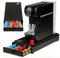 Cassetto porta capsule caffe - con tappetino antiscivolo - 23cm x 5cm x 30cm- 40 capsule, Nero