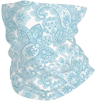 VOSERY Cache-cou bleu à imprimé cachemire pour homme et femme, cache-cou, écharpe, cagoule, bandana