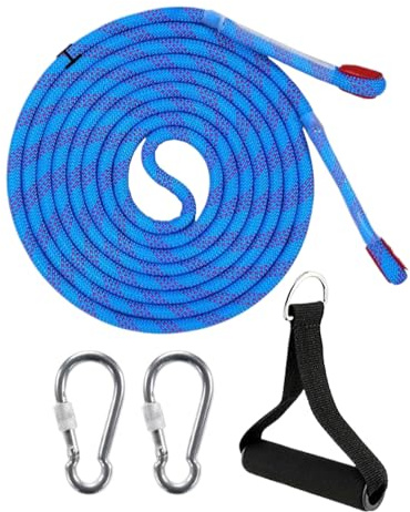 xadsiklan Cuerda de trineo de 4 metros de largo con mosquetón, cuerda de trineo para niños, trineo de invierno, juego de cuerdas para trineo, trineo Bob, trineo para niños y adultos
