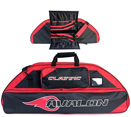 AVALON Classic - 106 cm - Compoundbogentasche mit Rucksackfunktion | schwarz-rot