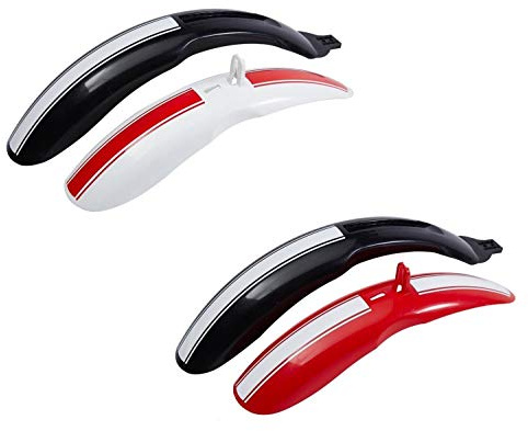 Set di parafanghi per bicicletta da 12 e 16, protezione antipioggia Mudguard, colore: rosso/nero, numero produttore: BLOC81599731BD, dimensioni: 16 pollici