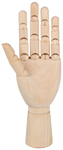 Larcele Hölzerne Menschliche Links Händ Gliederpuppe Modell Zeichnungs Modell MSMX-02 (Linke Hand,10 Zoll) MEHRWEG