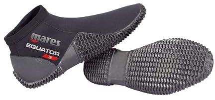 Mares Dive Boot Equator 2 Novo - Piedini per Sport Acquatici, Taglia 43 EU, Taglia 10, Colore: Nero, Nero, 43 EU