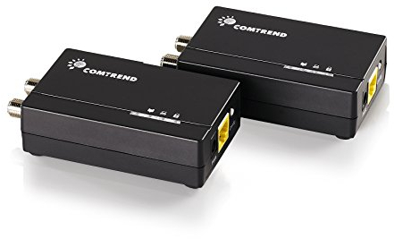 Comtrend G.hn Powerline 1200Mbps Ethernet sobre coaxial Kit I Enhanced Streaming y Gaming I Kit de 2 Unidades (GCA-6000KIT)