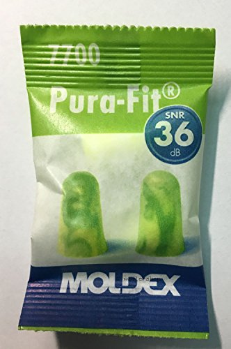 10 pairs Moldex Pura Fit 7700 ear plugs, SNR= 36db, hearing protection