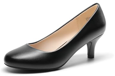 DREAM PAIRS Chaussures à Talons Classiques pour Femme Escarpins en PU Confortable Escarpin pour Rendez Vous Travail Noir/PU LUVLY Taille 36