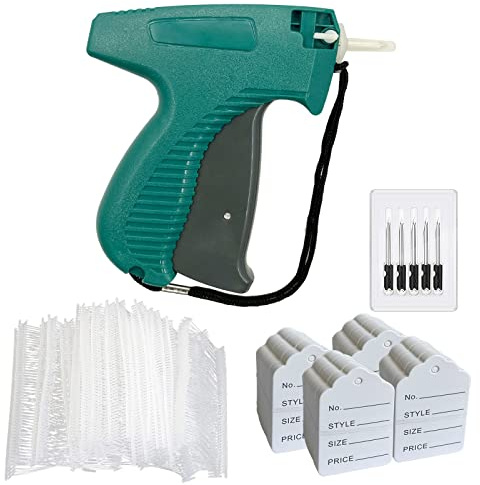 2006 st etiketteringspistol för kläder, prislappar, fästpistolkit för kläder, etiketter, applikatorpistolset med 1 600 1 tums hullingfästen, 400 klädetiketter och 6 stålnålar