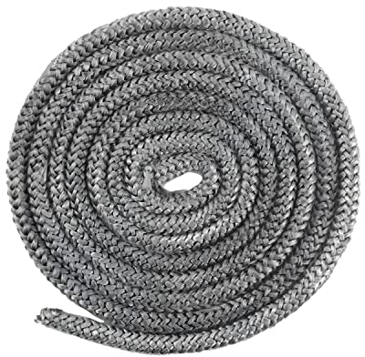 Joint Insert Cheminée 10mm x 2,5m Joint Tressé pour Insert et Poêle Joint de cheminée Joint de Porte en Fibre de Verre pour Poêle, Cheminée, Tube Poele, Porte de Four - Résistant Chaleur de 550°C