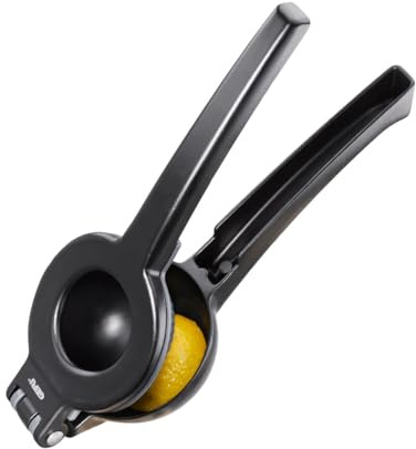 GEFU Zitruspresse LEMON DUO, 2 in1 Handpresse mit klappbarem Einsatz, für Zitronen, Limetten & Mandarinen bis Durchmesser 7 cm - spülmaschinengeeignet