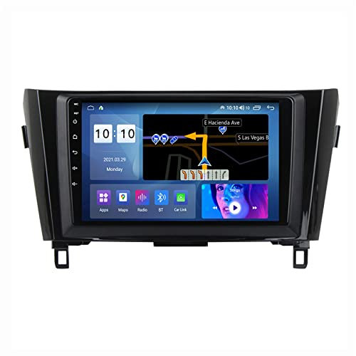Generico Stereo Android Auto Wireless CarPlay per X-Trail Qashqai J11 2013-2017, Radio Touchscreen da 9 con Navigazione GPS, Bluetooth, WiFi 5G, impianto Audio HiFi.