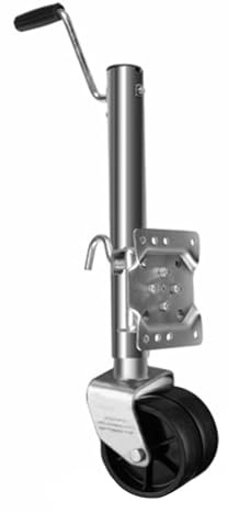 NYTFHMS Heavy-Duty Bolt-On Swivel Jack - Beach Wheel Trailer Jack, Boat Trailer Tongue Jack, Trailer Jockey Wheel, with 6'' Dual Nylon Wheel, 10.2'' Lift, 1500 Lb Capa