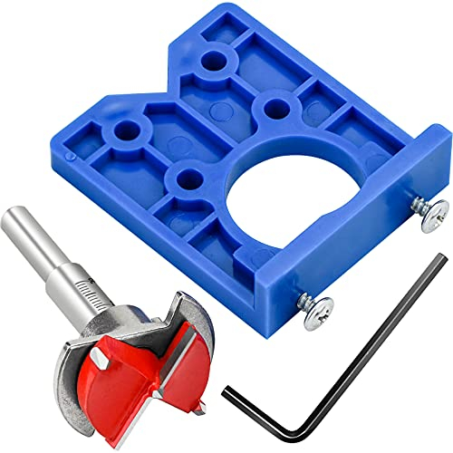 LUOCAI Concealed Hinge Jig Drill Guide Set - 35mm Hinge Jig, Forstner Bit Sets, Hinge Boring Jig, Drill Guide for Cabinet Hinges