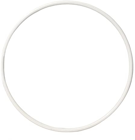 Netuno cerchio metallico colore bianco diametro 40 cm anello metallo per fai da te acchiappasogni decorazione parete ghirlanda pasquale cerchio in metallo macramè