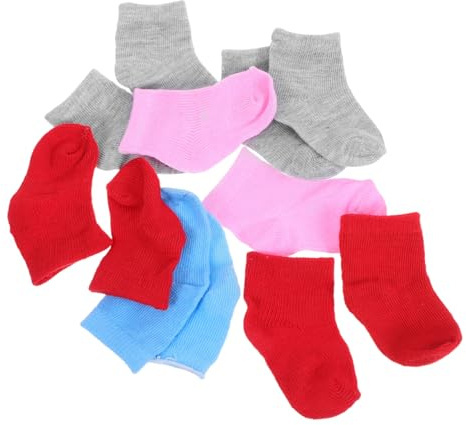TOYANDONA 6 Pairs Doll Socks, Doll Ankle Socks Doll Clothes Accessories for 18 inch Baby Dolls ( Random Color )