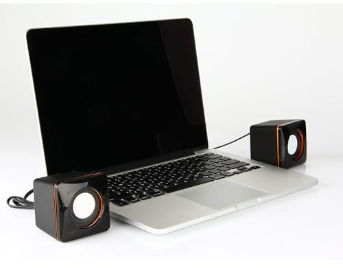 Casse per PC Altoparlanti per Computer Piccole e Potenti Amplificate Audio AUX 3.5 con Jack 2.0