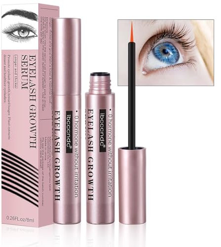 Skynest Siero per ciglia - Siero naturale per la crescita delle ciglia e sopracciglia più lunghe e spesse, vegano e cruelty-free - Niacinamide, estratto di foglie di centella asiatica (8 ml rosa)