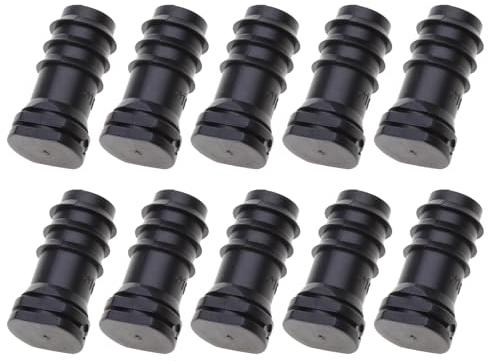 10 Stück Tropfbewässerungsarmaturen, Endstopfen mit Widerhaken, Kunststoff-Steckmutter für 16 mm Bewässerungsschläuche, Schlauch, Tropfbewässerung, Gummischlauchendstopfen,