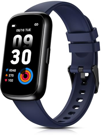 TIFOZEN Smartwatch Damen 1,47 Fitnessuhr Klein mit Pulsuhr, SpO2/Schlafmonitor, 24 Sportmodi, Fitness Tracker, Schrittzähler, Wasserdicht 3ATM, Nachricht Whatsapp für Android/iOS (Mitternachtsblau)