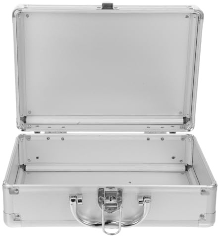 SHINEOFI Valigetta Rigida in Lega Di Alluminio 11.42X8.07X4.13In Valigia Portatile Con Maniglia Per Organizer Attrezzi Trucco E Accessori Professionali