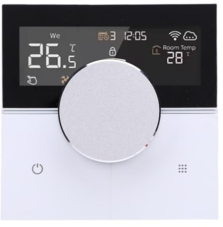 RiToEasysports Programmerbar Termostat Smart Termostat med Fjärrkontroll, Färgskärm, Full Beröringsknapp, för Väggmonterad Panna