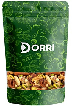 Dorri - Raw Mixed Nuts 500g | Premium Quality, Healthy Snack, Almond, Brazils, Cashew, Hazelnuts, Pecans, Pistachio Kernel & Walnut (Available from 100g to 5kg)