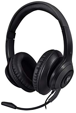 V7 HC701 Premium Over-Ear-Stereo-Headset, Boom-Mikrofon, PC, Mac, Tablets, Laptop, Gaming, Videokonferenz, 3,5 mm, USB, gelb