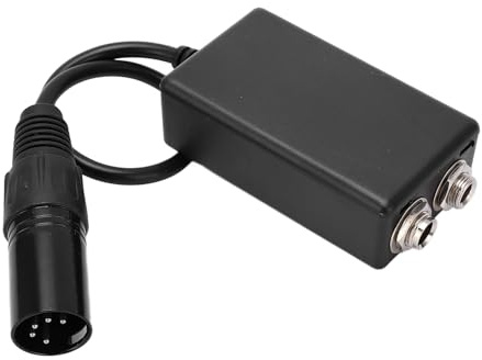 Pilot Headset Adapter, Aviation Headset Adapter, GA Dual Plugs Till XLR 5 Pin Hane Adapter för Hörlursförlängningskabel