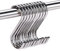 ARTOYS S Haken,S Haken Edelstahl 304, Haken zum Einhängen,10 Stück (7cm L,4mm Φ) S-Haken Anti-Rost Metallhaken für Küche Körbe Max Belastung 20 kg